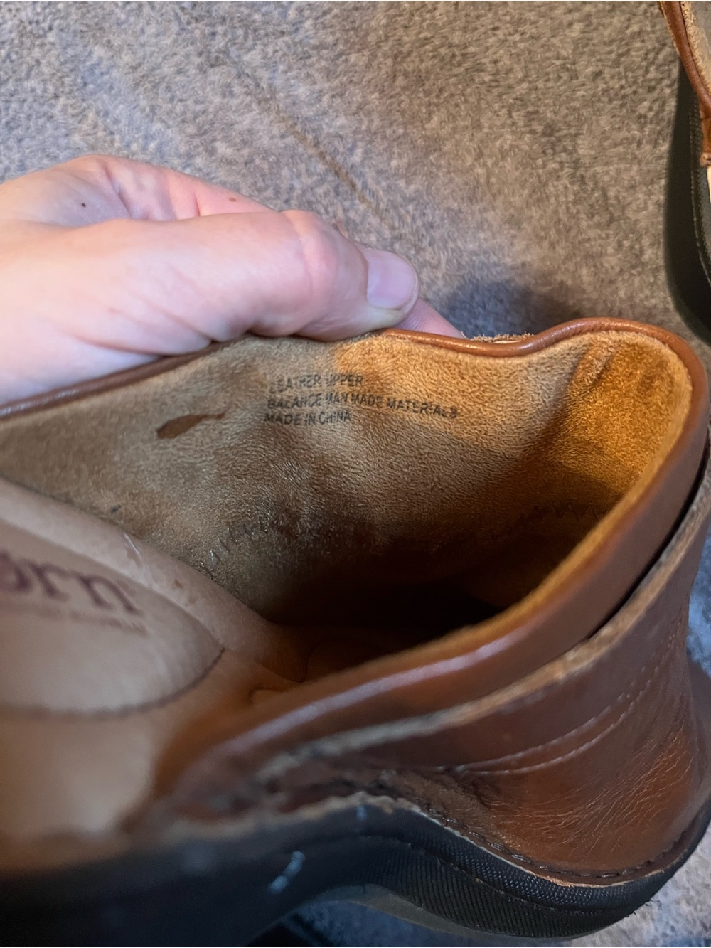 NWOT Born Avoca cognac leather clog mule with buckle woman’s 11 - Picture 3 of 5